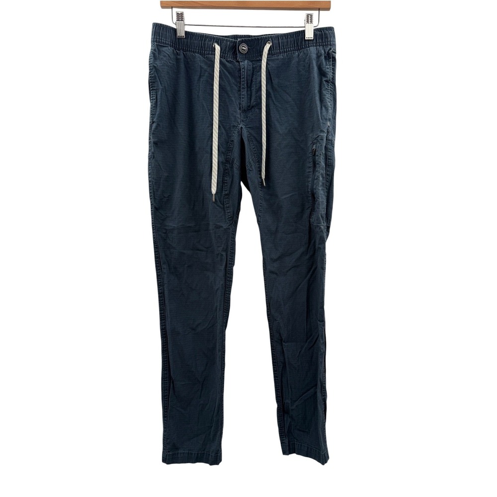 Vuori Ripstop Climber Pants Mens M Navy V412 Drawstring Stretch Hiking‎ Travel